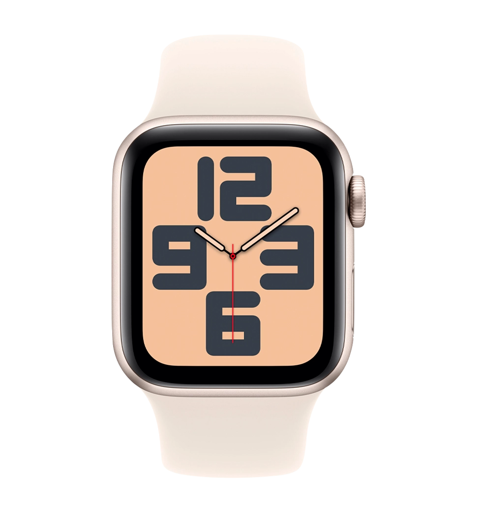 Apple Watch SE 2 2024 40mm Starlight Aluminium Case with Starlight Sport Band S/M (MXEF3)